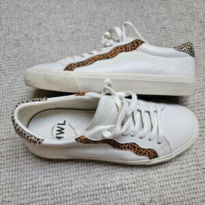 Madewell Sidewalk Low-Top Sneakers Leather Calf Hair Wave Edition - White 8.5